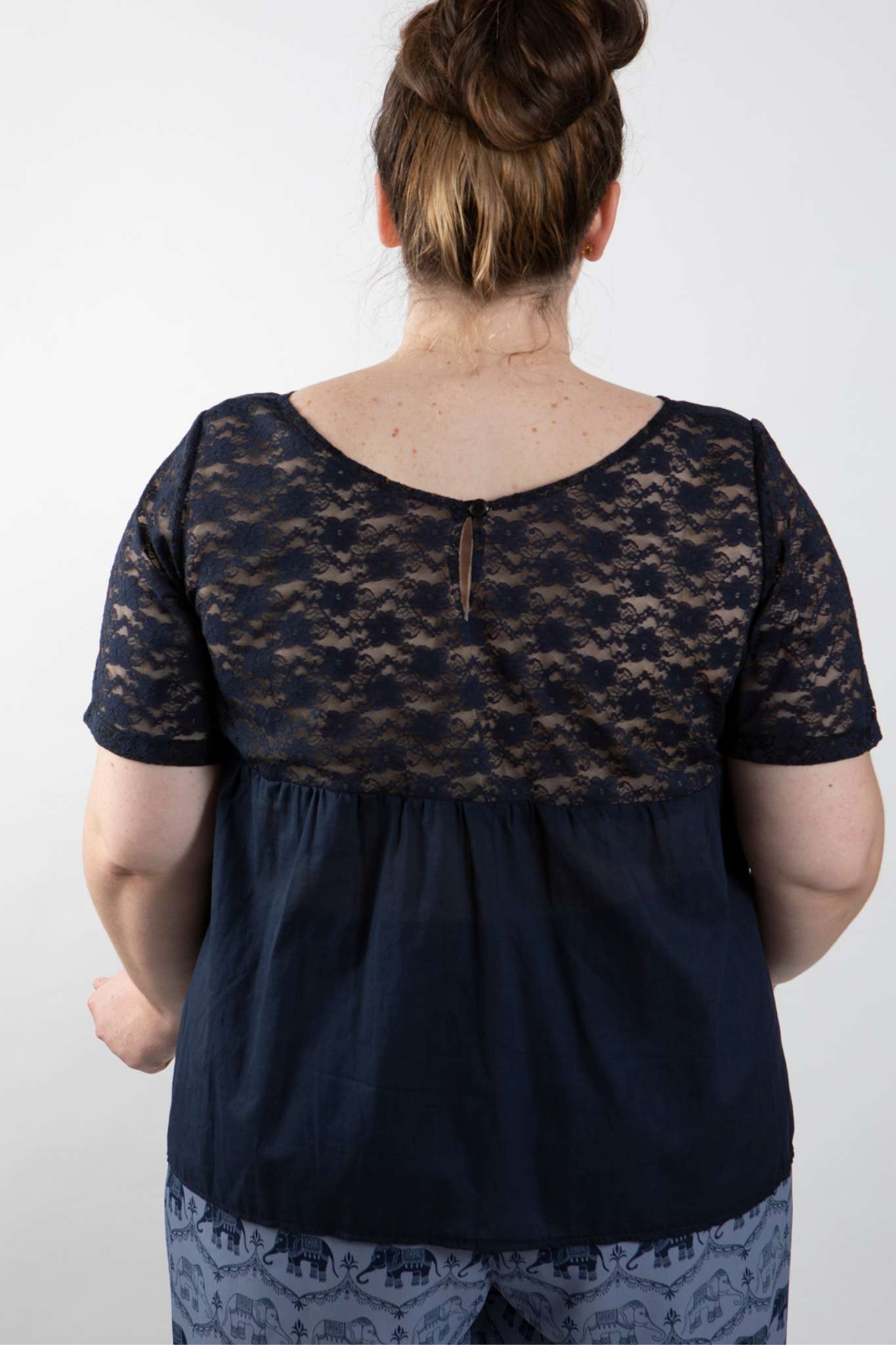 ASHLEIGH top in voile/lace