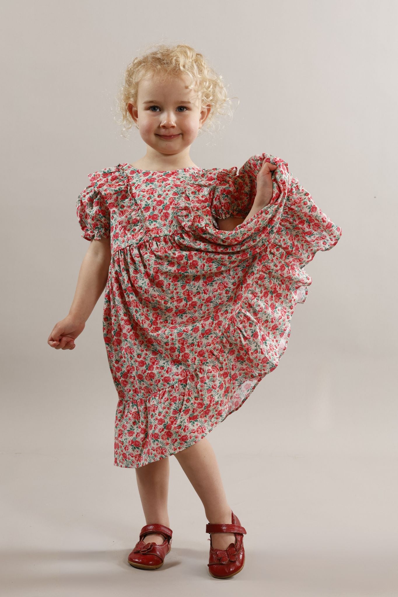 RED ROSES children's dress