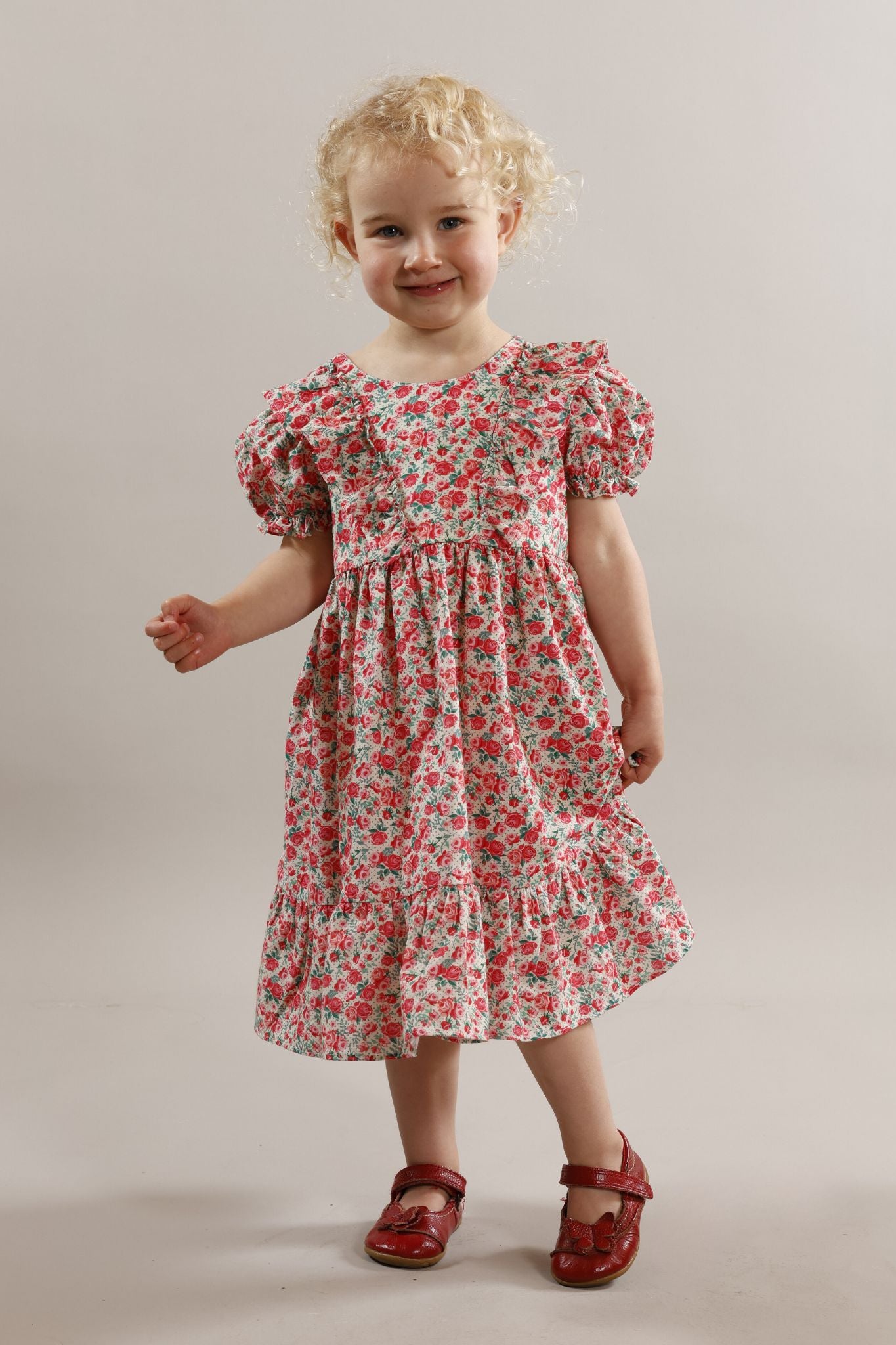 RED ROSES children's dress