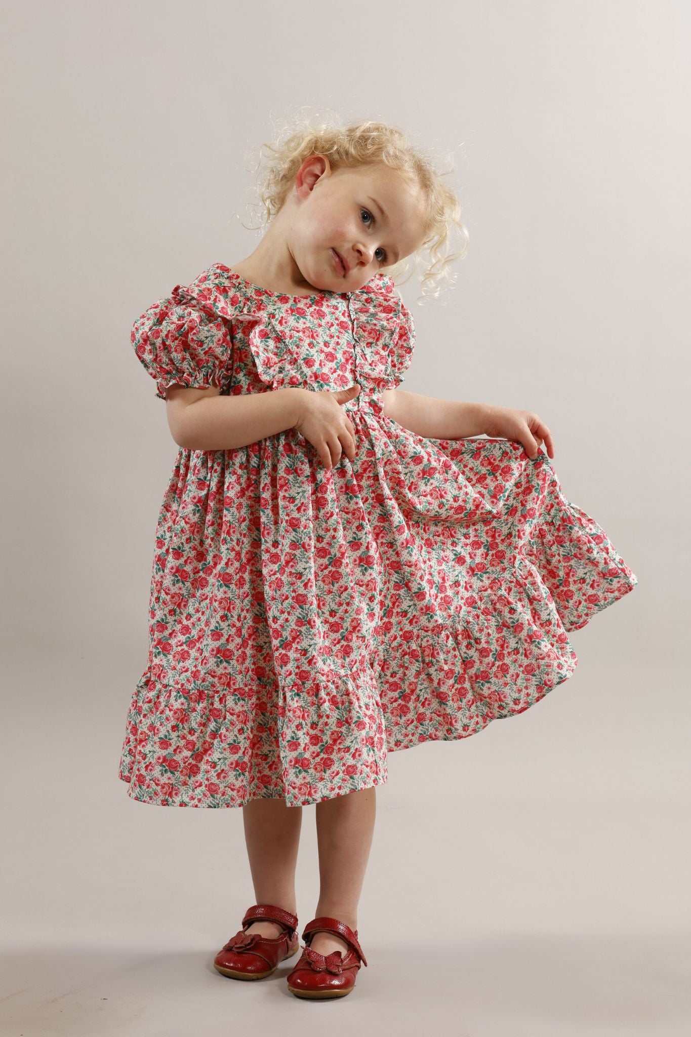 RED ROSES children's dress