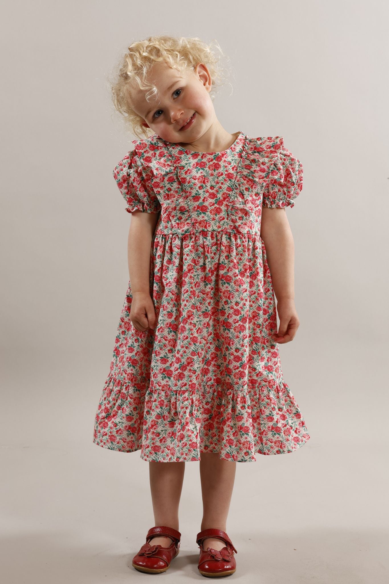 RED ROSES children's dress