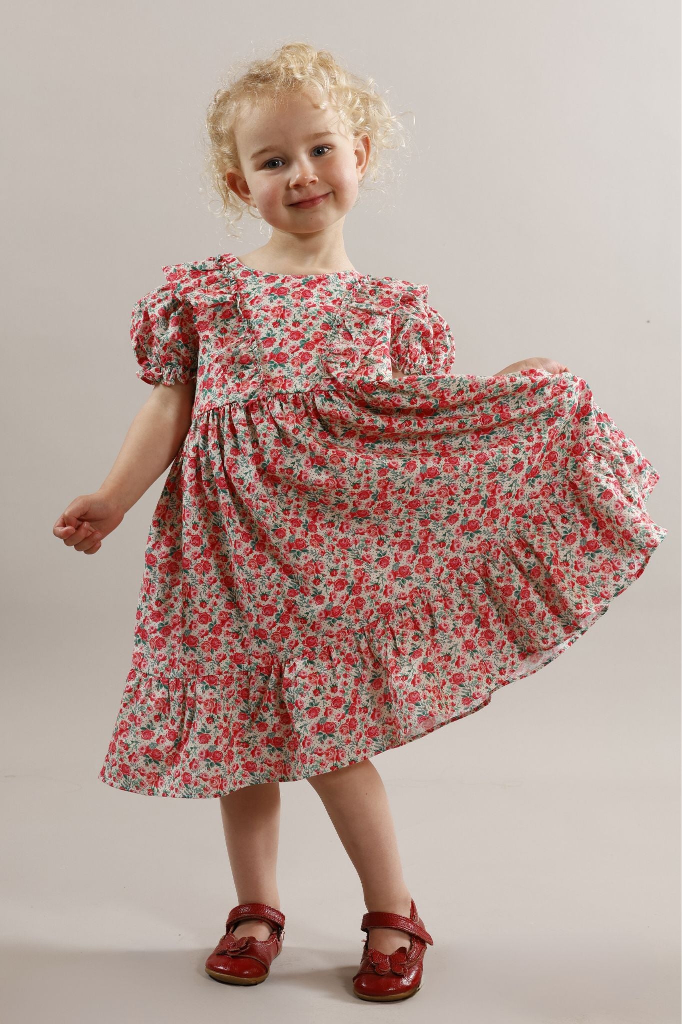 RED ROSES children's dress